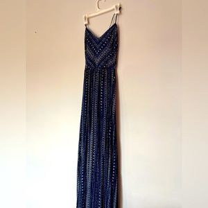 Forever 21 Blue cross back Dress
